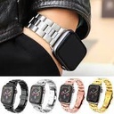 WATCH BAND FOR APPLE WATCH 38/40 ACIER/CUIR